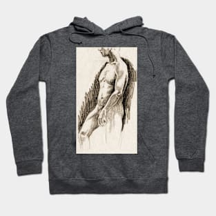 Standing male nude Hoodie